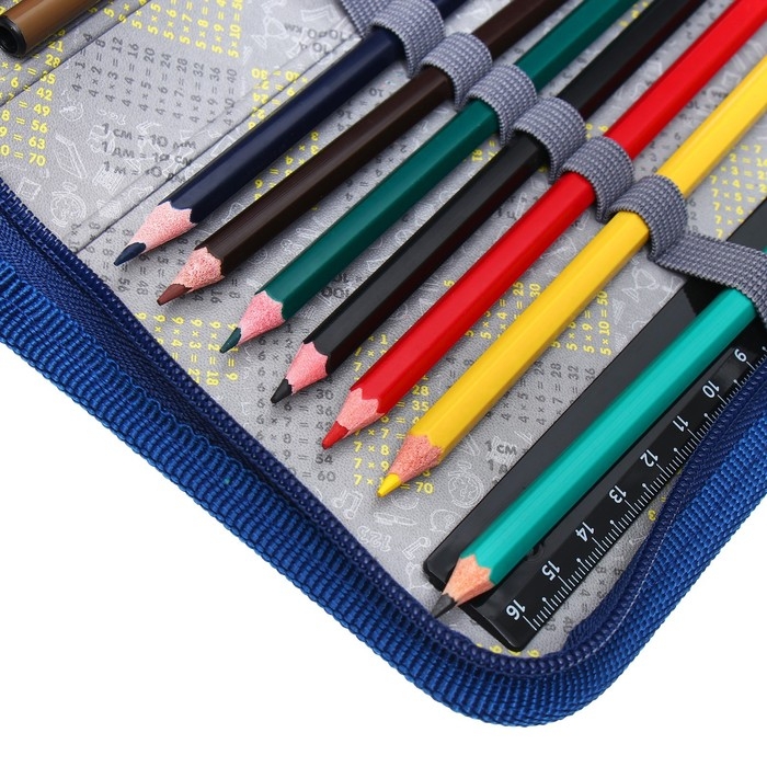 Пенал 1 секция, 115 х 205 мм, с наполнением 16 предметов, Calligrata Пенал 1 секция, 115 х 205 мм, с наполнением 16 предметов, Calligrata "Монстрики" ламинированный картон, 30П26/set