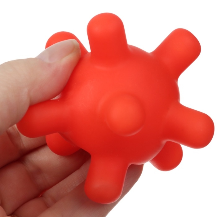 Набор для ванны &laquo;Дельфин&raquo;, мочалка с игрушкой, 2 тактильных мячика, Крошка Я