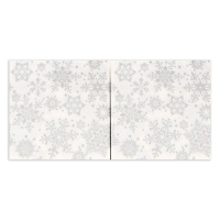 Новогодние салфетки бумажные Art Bouquet «Серебряные снежинки», 2 слоя, 20х20 см, 250 шт. Новогодние салфетки бумажные Art Bouquet «Серебряные снежинки», 2 слоя, 20х20 см, 250 шт.