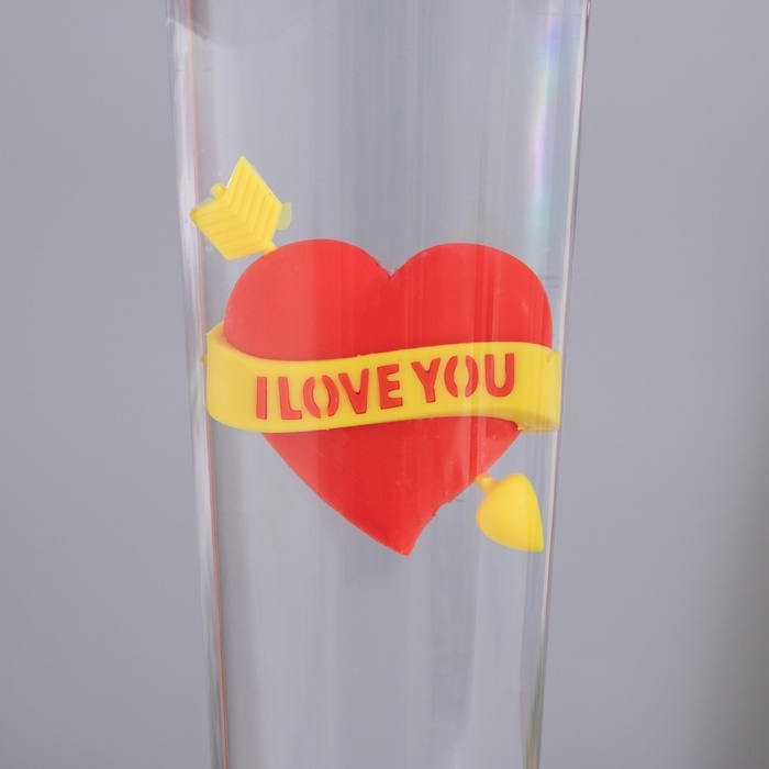 Лава лампа &laquo;Сердце&raquo; LED 3хААА, USB красный 6,5х6,5х23,7см