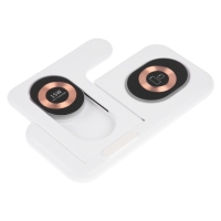 Беспроводное зарядное устройство 3 в 1 Y36, 15 W, складная, подсветка, USB, Type-C, белая Беспроводное зарядное устройство 3 в 1 Y36, 15 W, складная, подсветка, USB, Type-C, белая