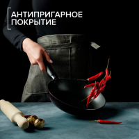 Сковорода Доляна Promo, d=22 см, h= 5 см, пластиковая ручка, антипригарное покрытие, цвет бордовый Сковорода Доляна Promo, d=22 см, h= 5 см, пластиковая ручка, антипригарное покрытие, цвет бордовый