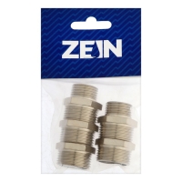 Ниппель переходной ZEIN, 3/4" х 1/2", наружная резьба, никелированная латунь, фасовка 5 шт. Ниппель переходной ZEIN, 3/4" х 1/2", наружная резьба, никелированная латунь, фасовка 5 шт.
