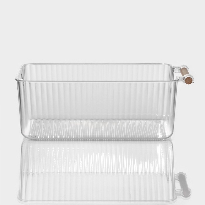 Контейнер для хранения с ручкой LaDо́m &laquo;Кристалл&raquo;, 34&times;18,3&times;12 см, прозрачный
