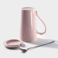 Кружка керамическая с крышкой и ложкой «Пышность бала», 300 мл, цвет МИКС Кружка керамическая с крышкой и ложкой «Пышность бала», 300 мл, цвет МИКС