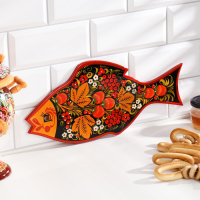 Доска разделочная &laquo;Рыбка&raquo;, 36&times;18 см, хохлома