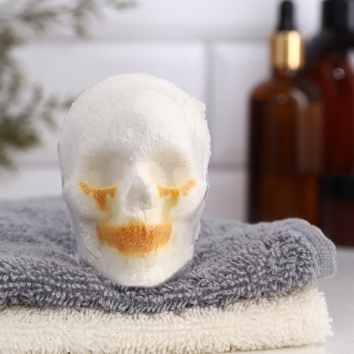 Бомбочка для ванны Бомбочка для ванны "Череп" 76 гр "Добропаровъ" аромат ваниль, белая