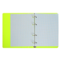 Тетрадь на кольцах A5 80 листов в клетку Calligrata Салатовая, пластиковая обложка, блок офсет Тетрадь на кольцах A5 80 листов в клетку Calligrata Салатовая, пластиковая обложка, блок офсет