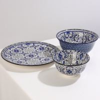 Тарелка керамическая Доляна &laquo;Дайра&raquo;, d=22 см, цвет синий