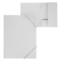 Папка на резинке А4, 500 мкм, Calligrata, корешок 15 мм, до 100 листов, белая Папка на резинке А4, 500 мкм, Calligrata, корешок 15 мм, до 100 листов, белая