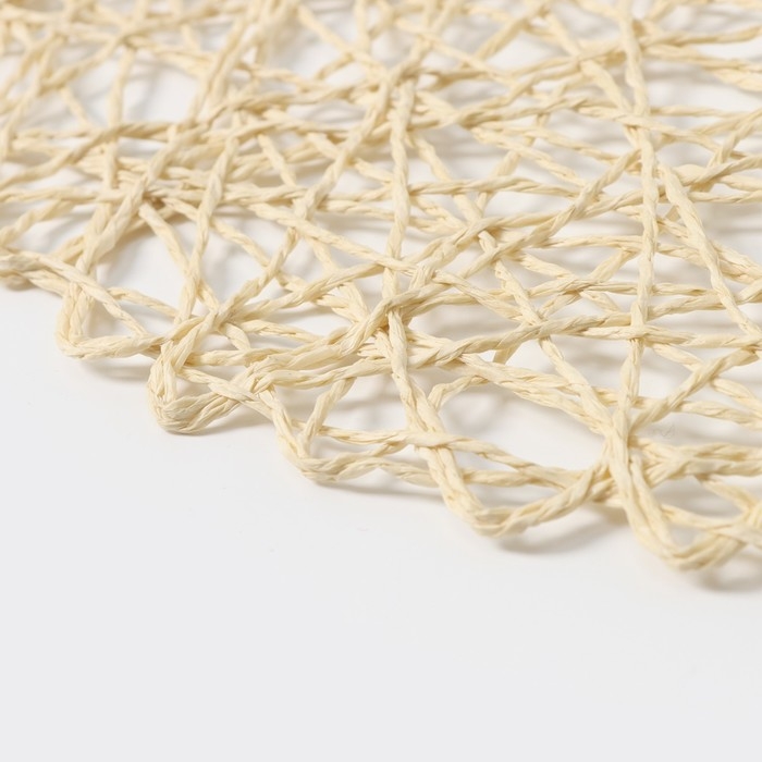 Салфетка сервировочная на стол Доляна «Одуванчик», d=38 см, цвет бежевый Салфетка сервировочная на стол Доляна «Одуванчик», d=38 см, цвет бежевый