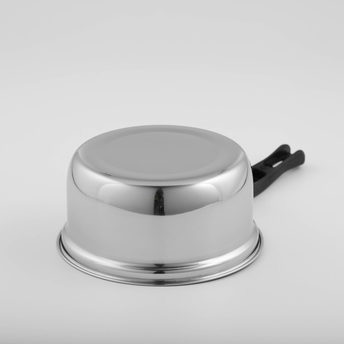 Сотейник из нержавеющей стали Доляна &laquo;Индия&raquo;, 900 мл, d=15,5 см, пластиковая ручка, цвет серебряный