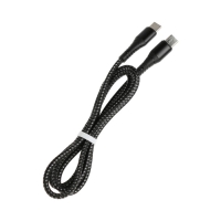 Кабель Type-C - Type-C, 3 А, 66 W, быстрая зарядка, тканевая оплётка, 1 метр, чёрный Кабель Type-C - Type-C, 3 А, 66 W, быстрая зарядка, тканевая оплётка, 1 метр, чёрный