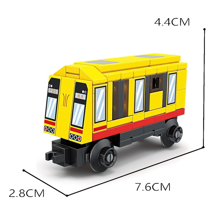 Конструктор &laquo;ЖД. Поезд метро&raquo;, с запуском, 88 деталей