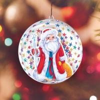 Ёлочный шар своими руками на новый год &laquo;Дед Мороз&raquo;, новогодний набор для творчества