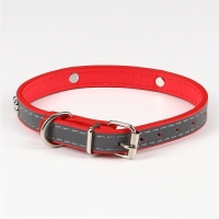 Ошейник с косточками светоотражающий, 37 х 1,3 см, ОШ 26-33, красный Ошейник с косточками светоотражающий, 37 х 1,3 см, ОШ 26-33, красный
