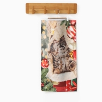 Новый год. Полотенце Этель "Счастливы вместе" 40х73 см, 100% хлопок, саржа 190 г/м2