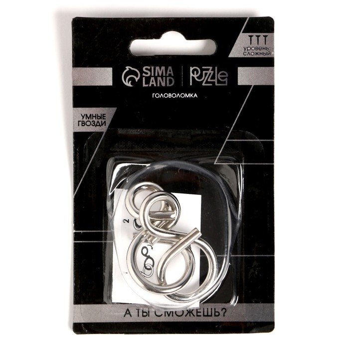 Головоломка Игры разума &laquo;Умные гвозди&raquo; №3,на блистере