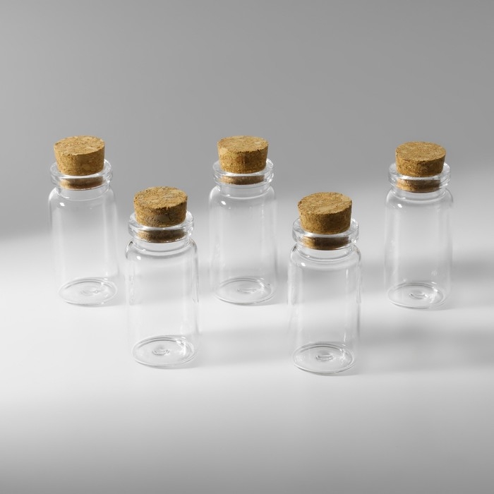 Баночки для хранения бисера, d = 2 × 4 см, 5 шт Баночки для хранения бисера, d = 2 × 4 см, 5 шт