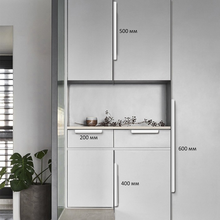 Ручка торцевая CAPPIO RP100WH, L=500 мм, цвет белый Ручка торцевая CAPPIO RP100WH, L=500 мм, цвет белый