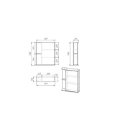 Зеркало-шкаф для ванной комнаты "Тура 5500", с двумя полками, 55 х 15,4 х 70 см Зеркало-шкаф для ванной комнаты "Тура 5500", с двумя полками, 55 х 15,4 х 70 см