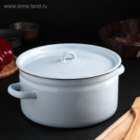 Кастрюля эмалированная, 5,5 л, без деколи, цвет МИКС