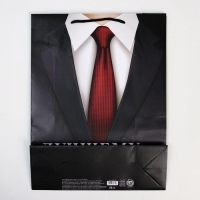 Пакет подарочный ламинированный, упаковка, &laquo;Лучшему мужчине&raquo;, L 28 х 38 х 9 см