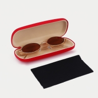 Футляр для очков на хлопушке, длина 16 см, цвет красный