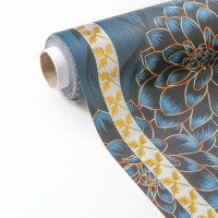 Клеёнка на стол «В саду», на тканевой основе, рулон 20 метров, ширина 137 см, цвет синий Клеёнка на стол «В саду», на тканевой основе, рулон 20 метров, ширина 137 см, цвет синий