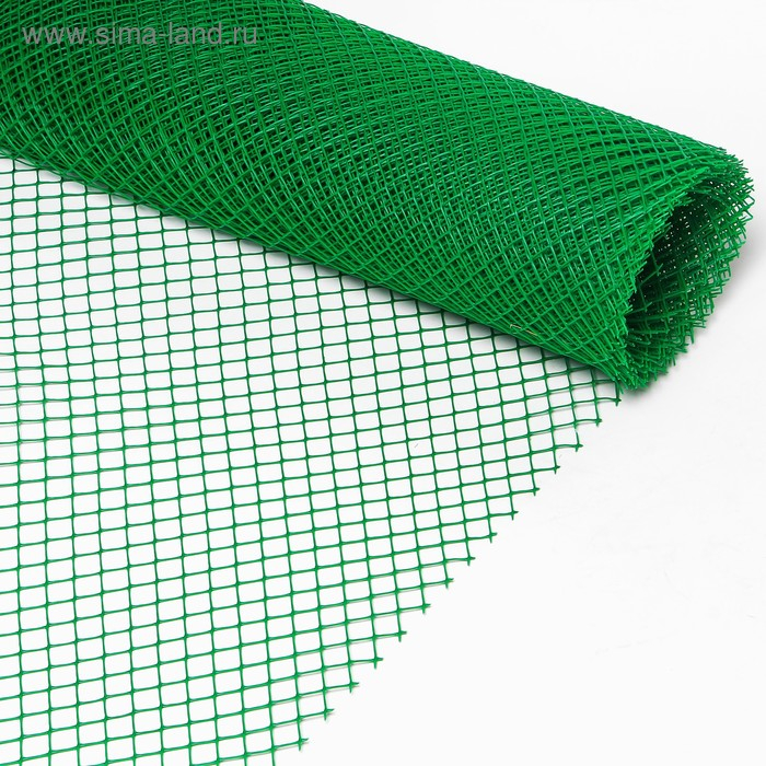 Сетка садовая, 2 &times; 10 м, ячейка ромб 15 &times; 15 мм, пластиковая, зелёная, Greengo
