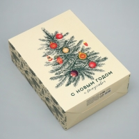 Коробка подарочная новогодняя складная &laquo;Новогодняя ёлка&raquo;, 22 х 30 х 10 см, Новый год
