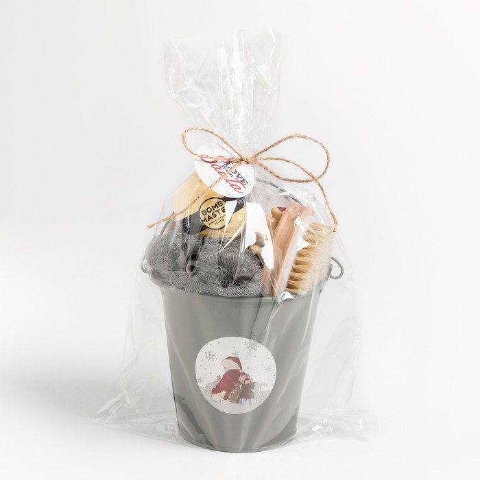 Новогодний подарочный набор Этель "Santa", полотенце 30х60 см и аксессуары