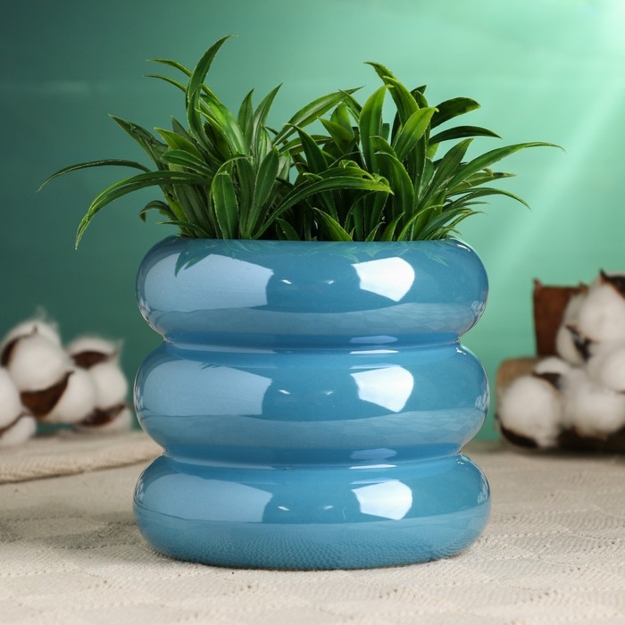 Горшок "Ханна" 13х13х11см, синий