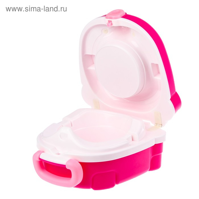 Горшок детский дорожный, складной, переносной, накладка на унитаз, цвет розовый, Крошка Я Горшок детский дорожный, складной, переносной, накладка на унитаз, цвет розовый, Крошка Я