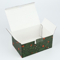 Коробка подарочная новогодняя складная &laquo;С новым годом&raquo;, 22 х 15 х 10 см, Новый год