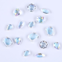 Камешки декоративные для творчества, набор 15 шт., цвет прозрачный, камни &mdash; от 6 до 14 мм