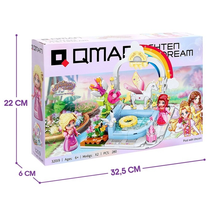 Конструктор Принцессы &laquo;Бассейн с единорогом&raquo;, 280 деталей