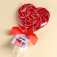 Леденец XXL в форме сердца &laquo;Ты в моём сердце&raquo;, вкус: клубника, 120 г.