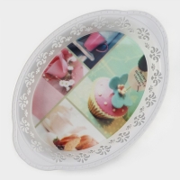 Поднос пластиковый &laquo;Вензель&raquo;, 30,5&times;21,5 см, рисунок МИКС