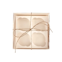 Коробка для капкейков, кондитерская упаковка, 4 ячейки &laquo;С 8 марта&raquo;, 16 х 16 х 7.5 см