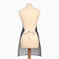 Фартук Экономь и Я Клетка.цвет черный, 56*70&plusmn;4см, 100% хл, рогожка