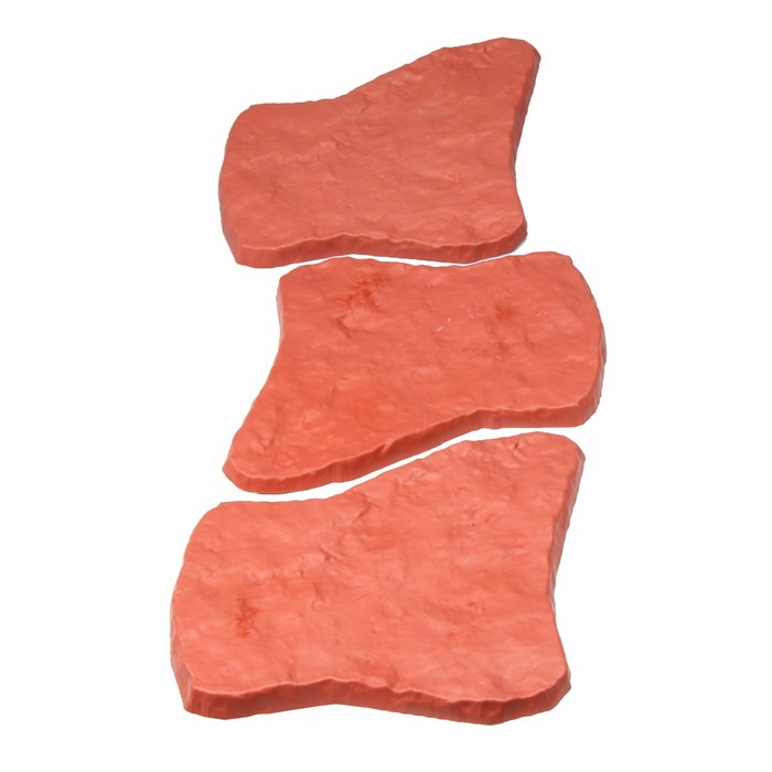 Модульное покрытие, 55 &times; 42 см, пластик, терракотовый, &laquo;Камень № 1&raquo;, 1 шт