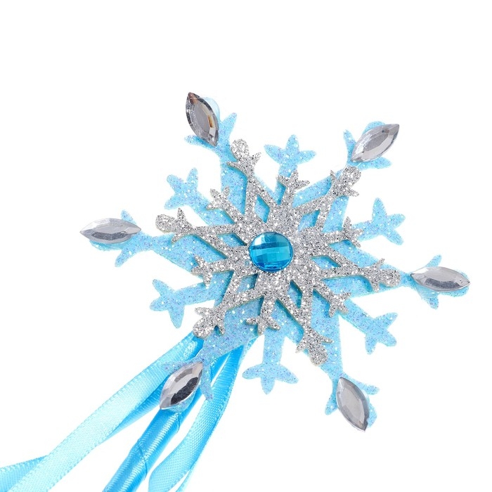Карнавальный набор «Снежинка», 2 предмета: ободок, жезл Карнавальный набор «Снежинка», 2 предмета: ободок, жезл