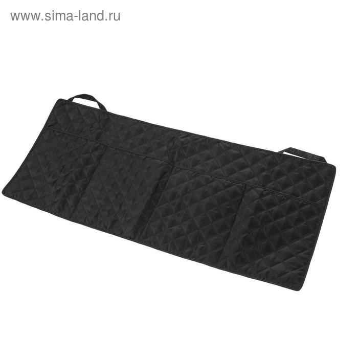 Органайзер на спинку сиденья в багажник Cartage, оксфорд, ромб, черный, 95 х 40 см Органайзер на спинку сиденья в багажник Cartage, оксфорд, ромб, черный, 95 х 40 см