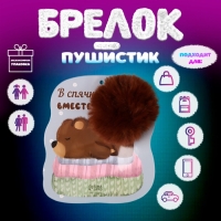 Пушистик на кольце "Медвежонок. В спячку вместе?" d=8 см 13,1х15 см Пушистик на кольце "Медвежонок. В спячку вместе?" d=8 см 13,1х15 см