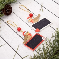 Подвеска новогодняя &laquo;Зимушка&raquo; с досочкой для пожеланий, под мел, МИКС