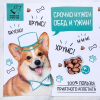 Коврик под миску &laquo;Срочно нужен обед и ужин&raquo; 43х28 см