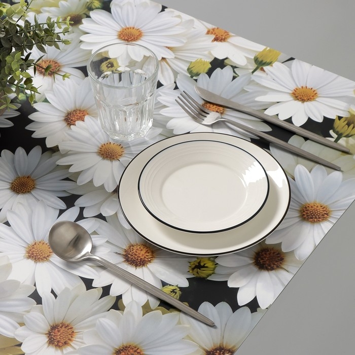 Салфетка сервировочная на стол «Ромашки», 60×90 см Салфетка сервировочная на стол «Ромашки», 60×90 см