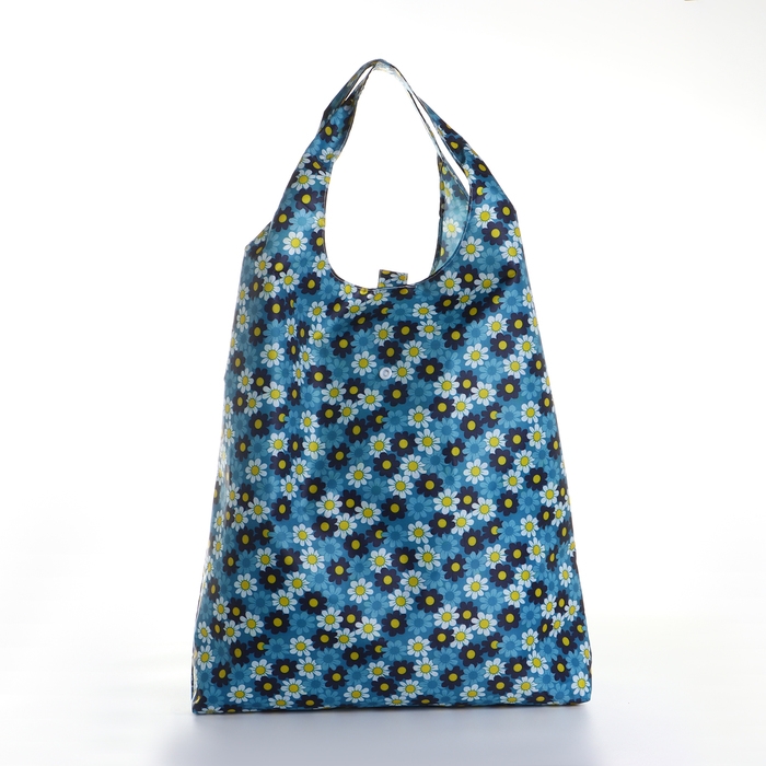 Сумка хозяйственная на кнопке, складная, цвет синий