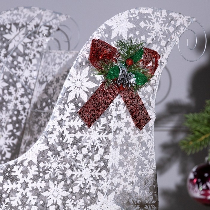 Светодиодная фигура &laquo;Олень с санями&raquo;, олень: 65 &times; 123 &times; 25 см, сани: 110 &times; 55 &times; 45 см, металл, текстиль, 220 В, свечение мульти